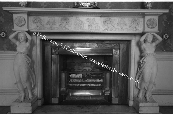 GORMANSTOWN CASTLE  DINING ROOM FIREPLACE